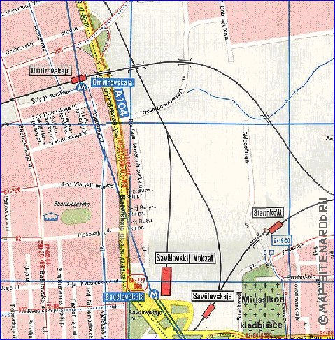 Transporte mapa de Moscovo em ingles