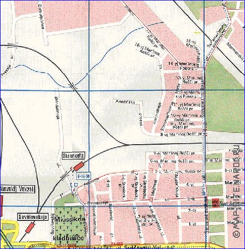 Transporte mapa de Moscovo em ingles