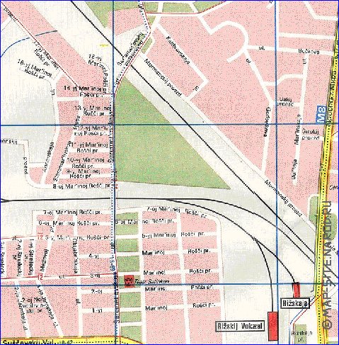 Transport carte de Moscou en anglais