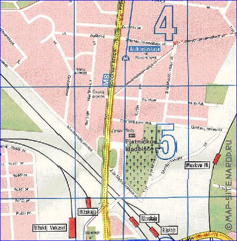 Transport carte de Moscou en anglais