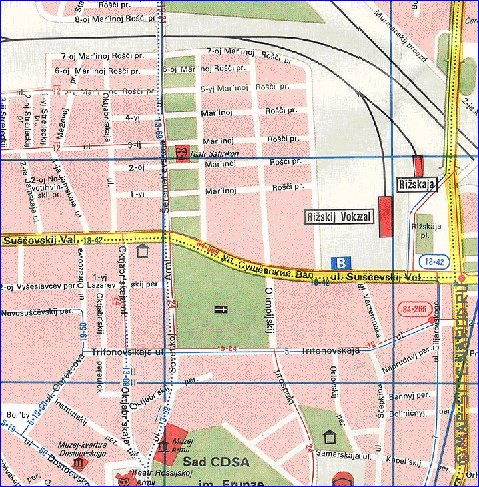 Transporte mapa de Moscovo em ingles