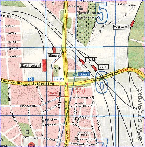 Transport carte de Moscou en anglais