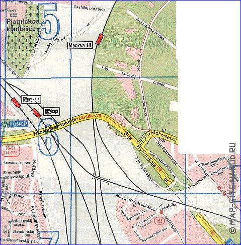 Transport carte de Moscou en anglais