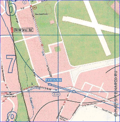 Transporte mapa de Moscovo em ingles