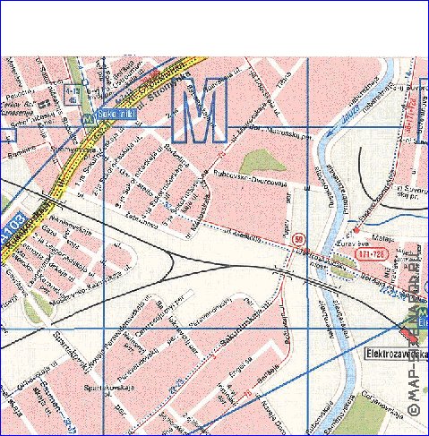 Transporte mapa de Moscovo em ingles