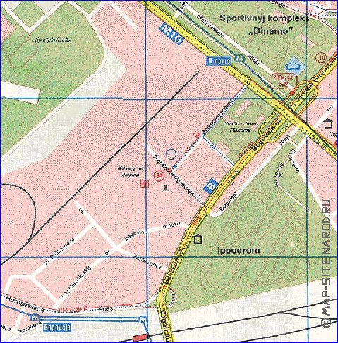 Transporte mapa de Moscovo em ingles