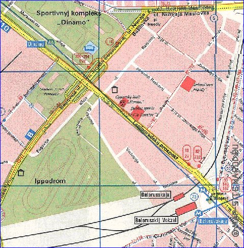 Transporte mapa de Moscovo em ingles