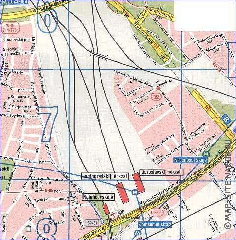 Transport carte de Moscou en anglais