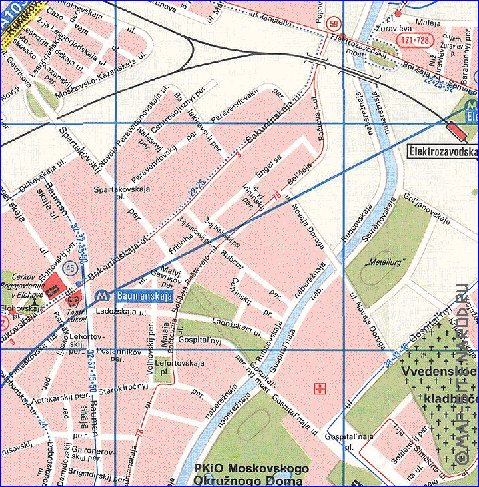 Transporte mapa de Moscovo em ingles