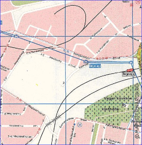 Transporte mapa de Moscovo em ingles