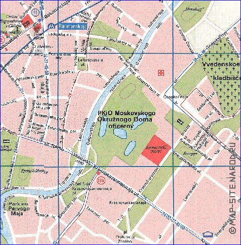 Transporte mapa de Moscovo em ingles