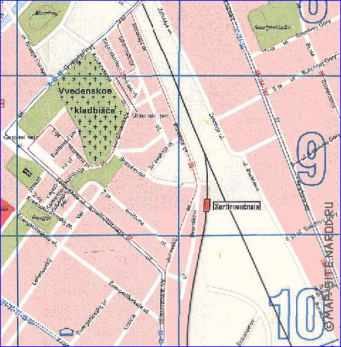 Transporte mapa de Moscovo em ingles