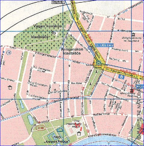 Transporte mapa de Moscovo em ingles