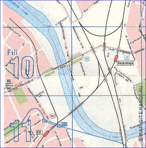 Transporte mapa de Moscovo em ingles