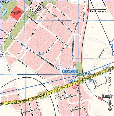 Transport carte de Moscou en anglais