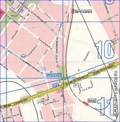 Transporte mapa de Moscovo em ingles