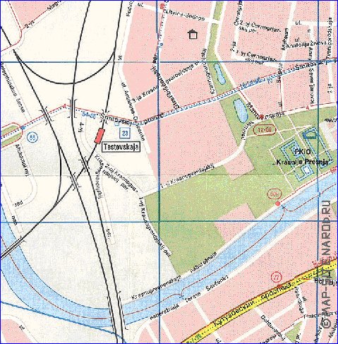 Transport carte de Moscou en anglais