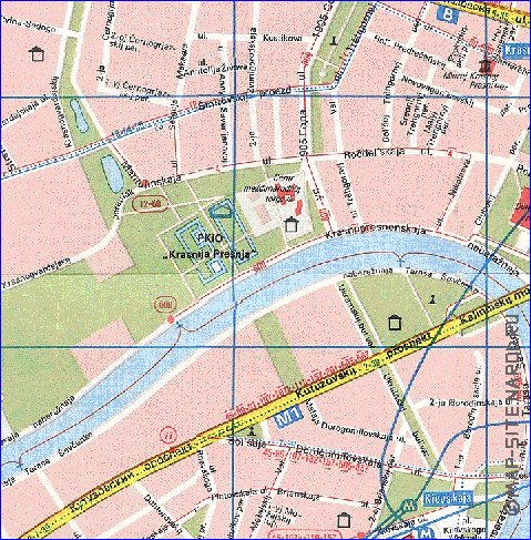 Transporte mapa de Moscovo em ingles