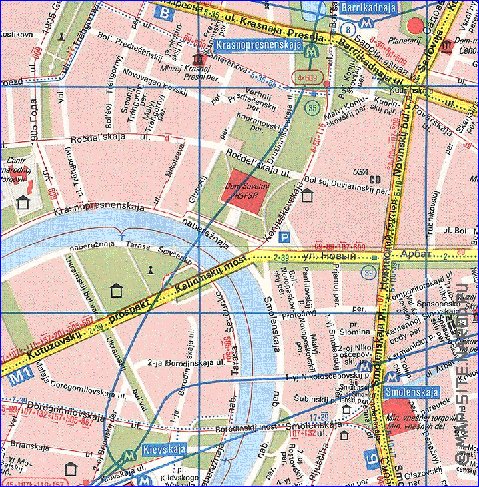 Transport carte de Moscou en anglais