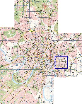 Transporte mapa de Moscovo em ingles