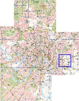 Transporte mapa de Moscovo em ingles