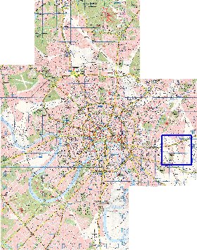 Transport carte de Moscou en anglais