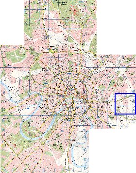 Transporte mapa de Moscovo em ingles