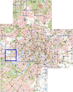 Transport carte de Moscou en anglais