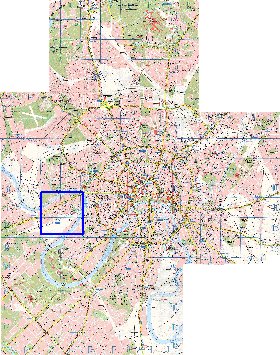 Transporte mapa de Moscovo em ingles