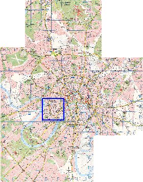 Transporte mapa de Moscovo em ingles