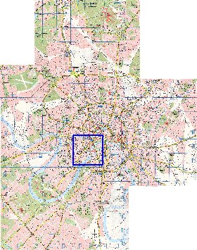 Transporte mapa de Moscovo em ingles