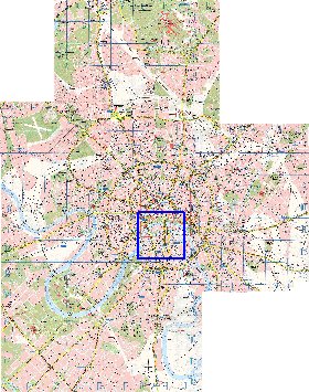 Transporte mapa de Moscovo em ingles