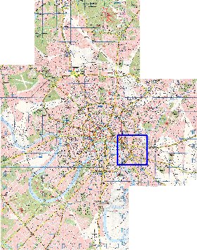 Transporte mapa de Moscovo em ingles