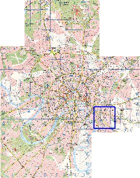 Transporte mapa de Moscovo em ingles