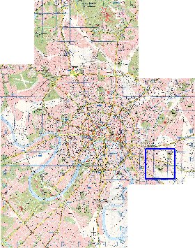 Transport carte de Moscou en anglais