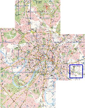 Transport carte de Moscou en anglais