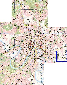 Transport carte de Moscou en anglais