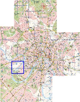 Transporte mapa de Moscovo em ingles