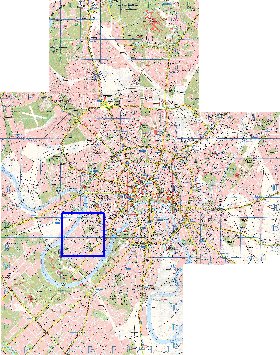 Transporte mapa de Moscovo em ingles