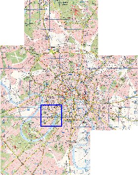 Transporte mapa de Moscovo em ingles