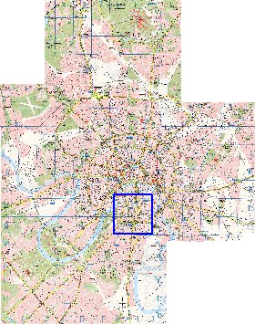 Transporte mapa de Moscovo em ingles