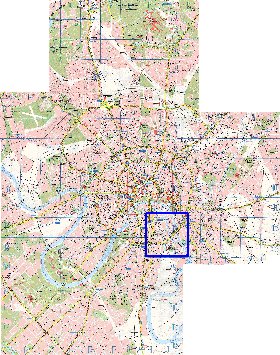 Transporte mapa de Moscovo em ingles