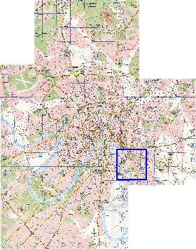 Transporte mapa de Moscovo em ingles