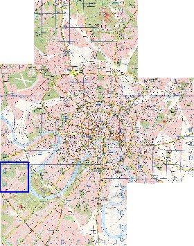 Transporte mapa de Moscovo em ingles