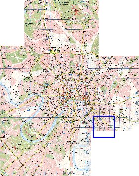 Transporte mapa de Moscovo em ingles