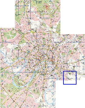 Transporte mapa de Moscovo em ingles