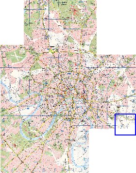 Transporte mapa de Moscovo em ingles