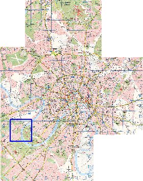 Transport carte de Moscou en anglais