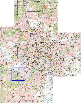 Transport carte de Moscou en anglais