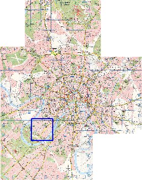 Transporte mapa de Moscovo em ingles